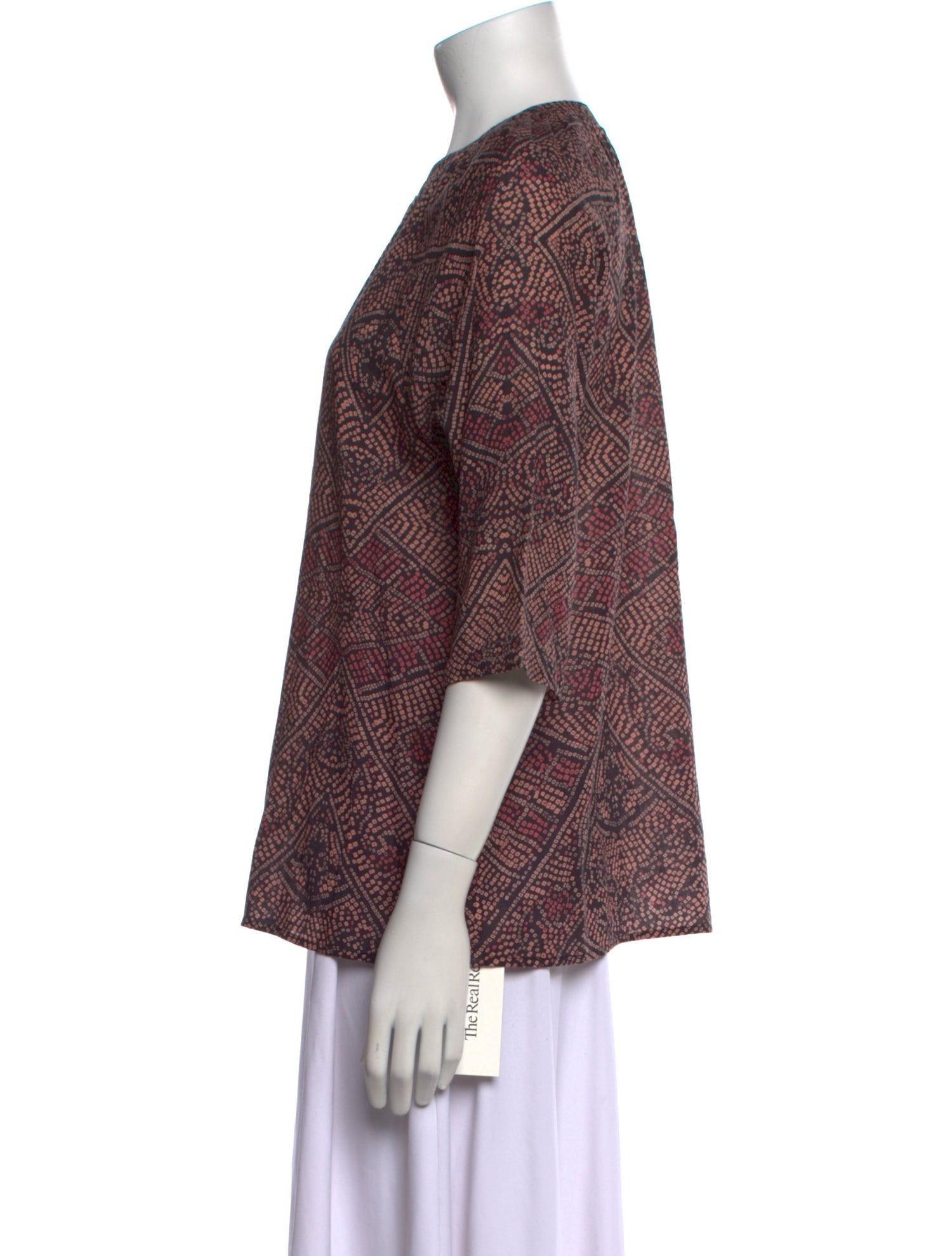 Apiece Apart Printed Crew Neck Blouse w/ Tags