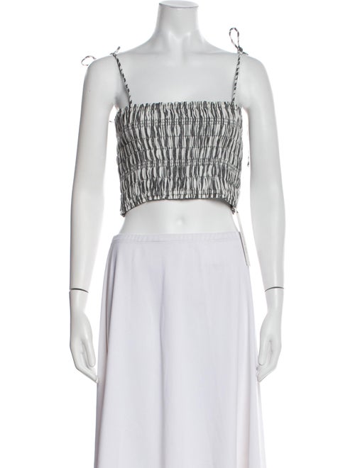 Apiece Apart Striped Square Neckline Crop Top