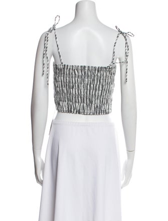 Apiece Apart Striped Square Neckline Crop Top