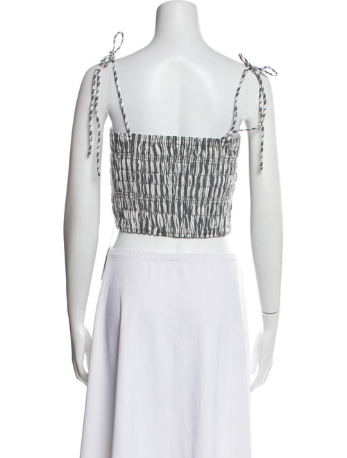 Apiece Apart Striped Square Neckline Crop Top