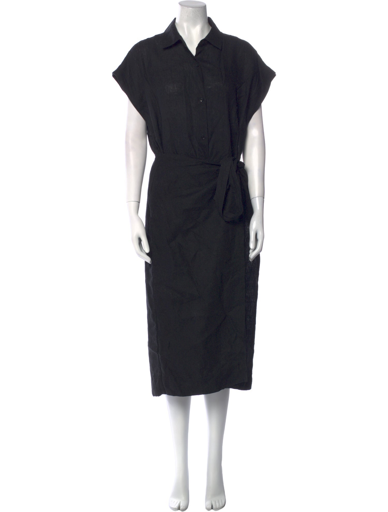 Apiece Apart Linen Midi Length Dress