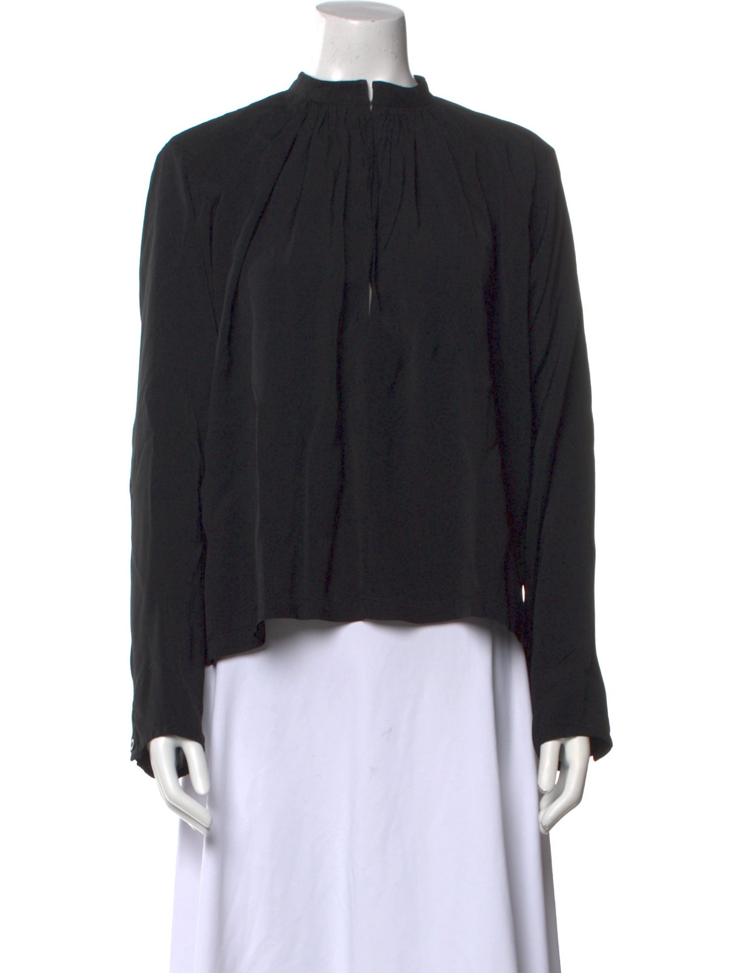 Apiece Apart Mock Neck Long Sleeve Blouse