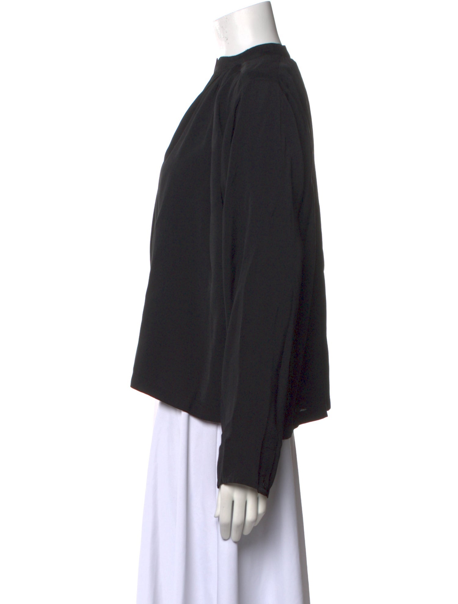 Apiece Apart Mock Neck Long Sleeve Blouse