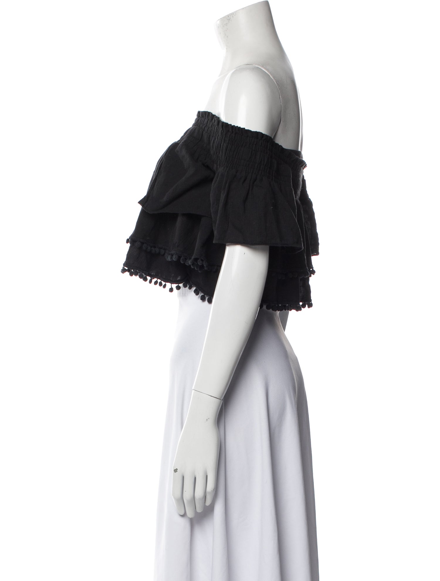 Apiece Apart Off-The-Shoulder Short Sleeve Crop Top