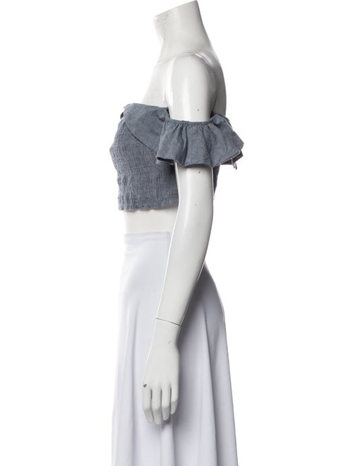 Apiece Apart Off-The-Shoulder Short Sleeve Crop Top