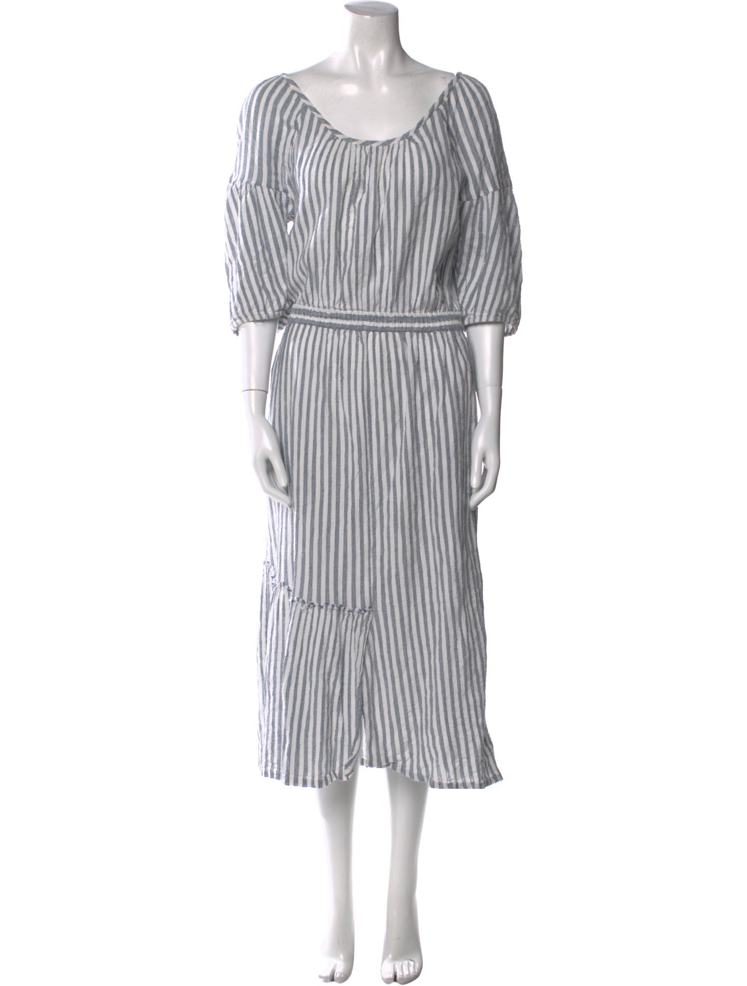 Apiece Apart Striped Midi Length Dress
