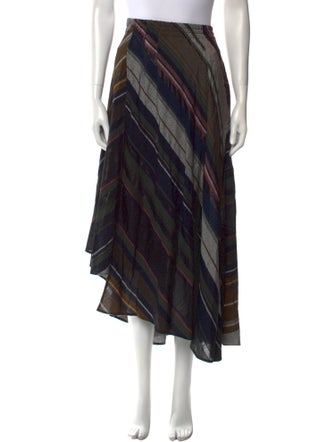 Apiece Apart Striped Midi Length Skirt
