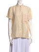 Apiece Apart Silk Short Sleeve Button-Up Top