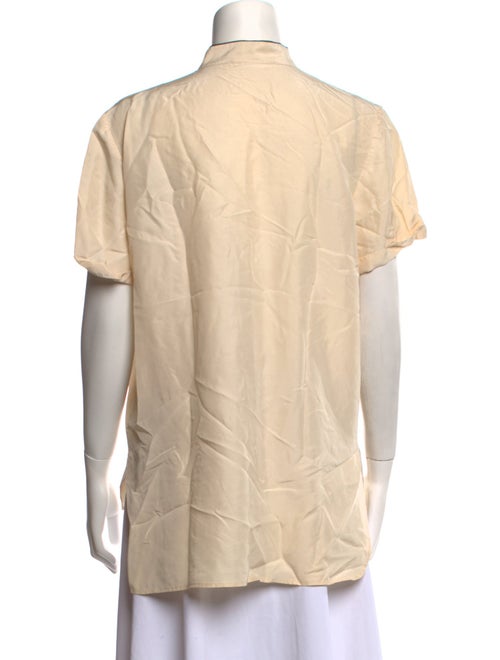 Apiece Apart Silk Short Sleeve Button-Up Top
