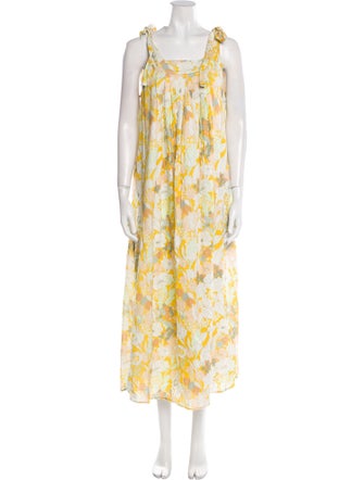 Apiece Apart Floral Print Long Dress