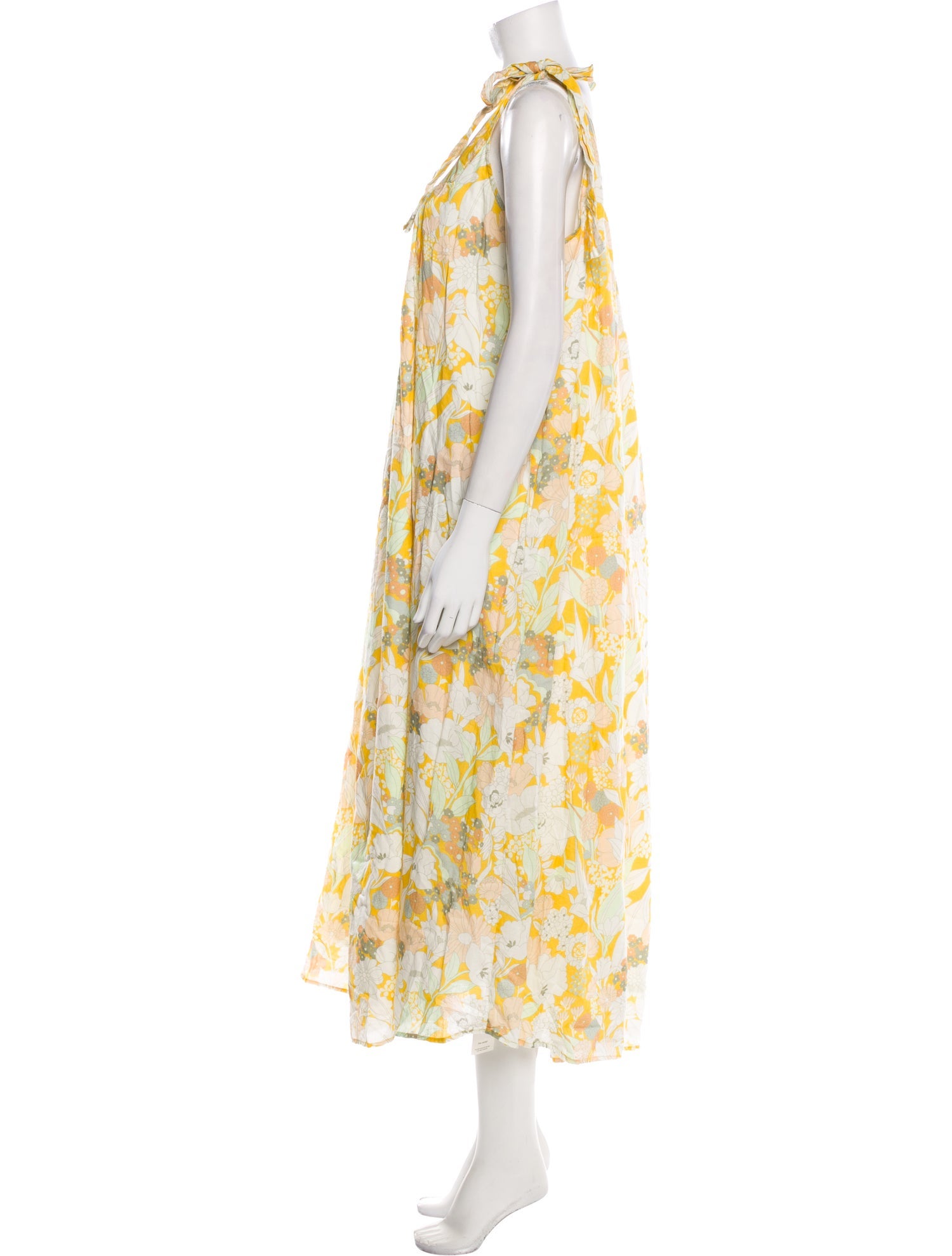 Apiece Apart Floral Print Long Dress