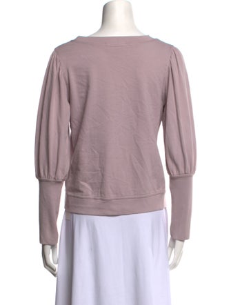 Apiece Apart Bateau Neckline Long Sleeve Sweatshirt