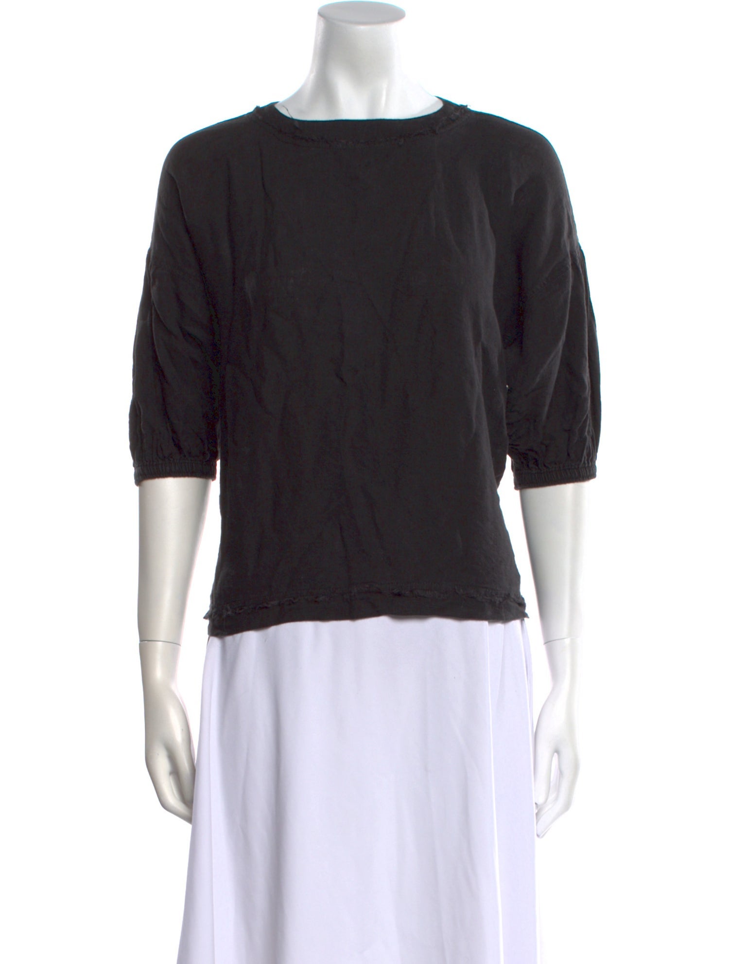 Apiece Apart Bateau Neckline Three-Quarter Sleeve Top