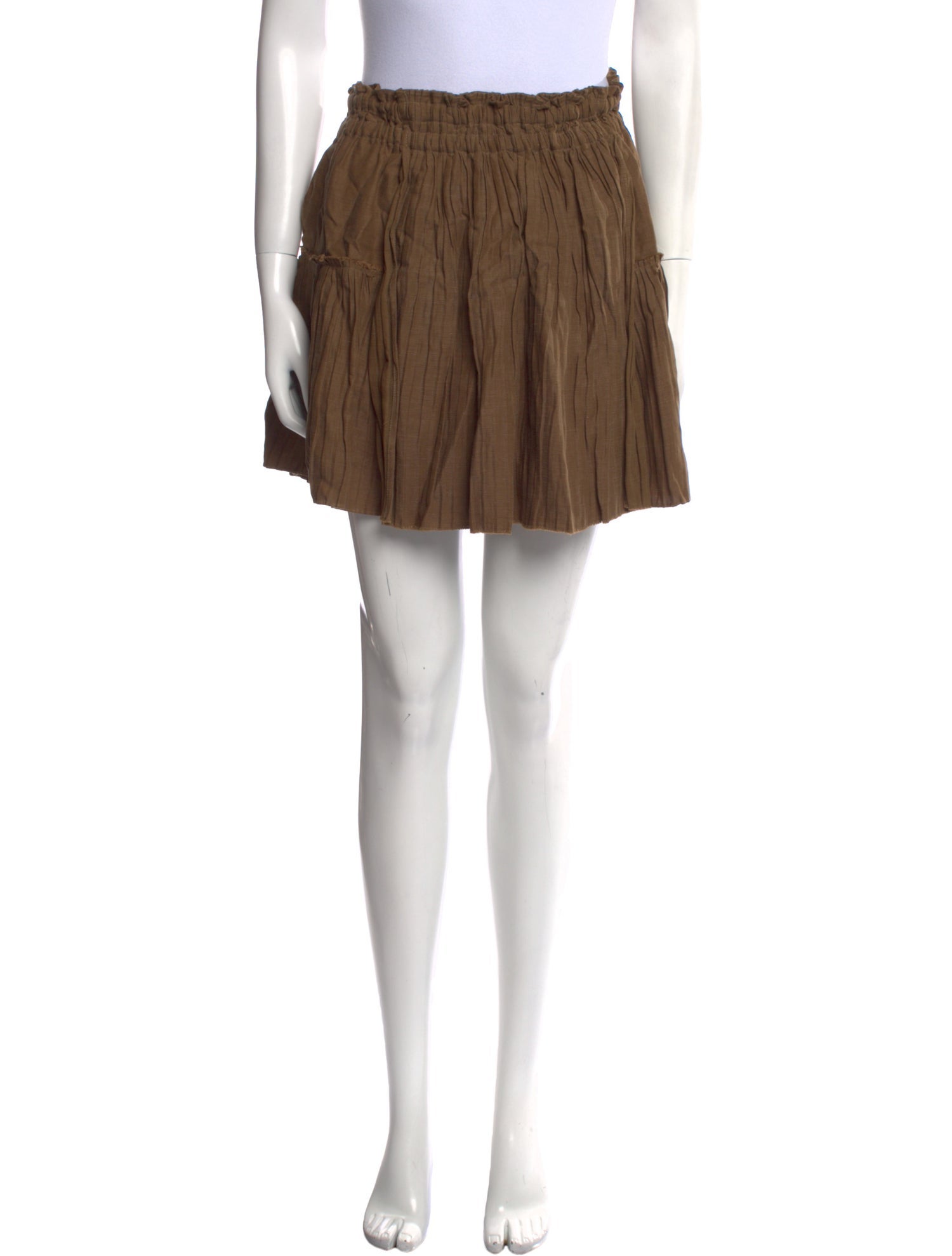 Apiece Apart Pleated Accents Mini Skirt