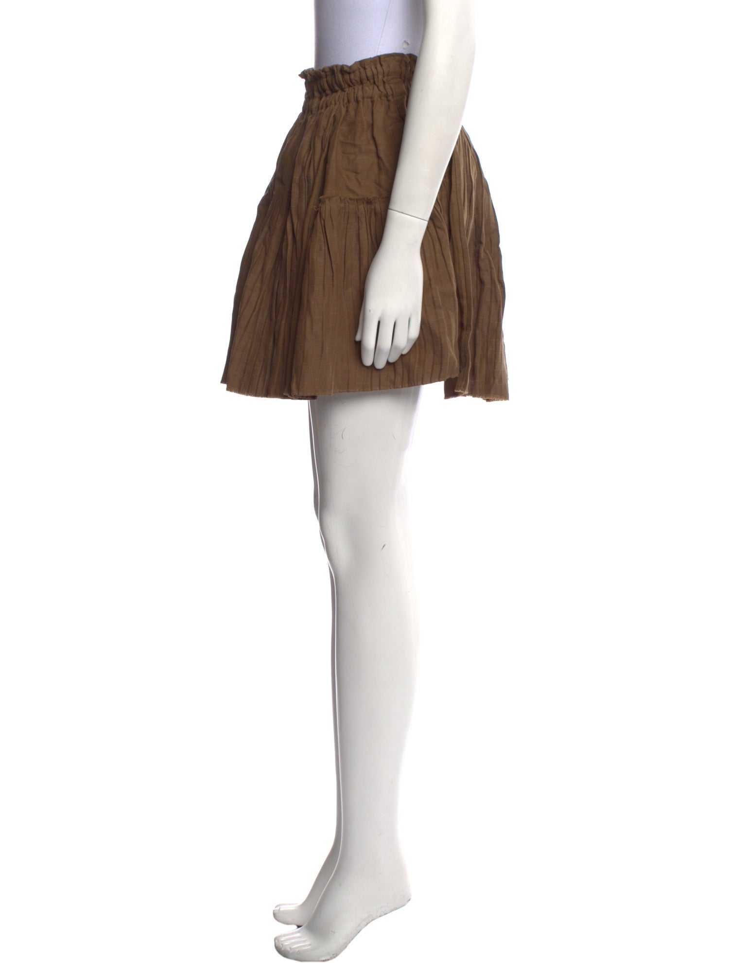 Apiece Apart Pleated Accents Mini Skirt