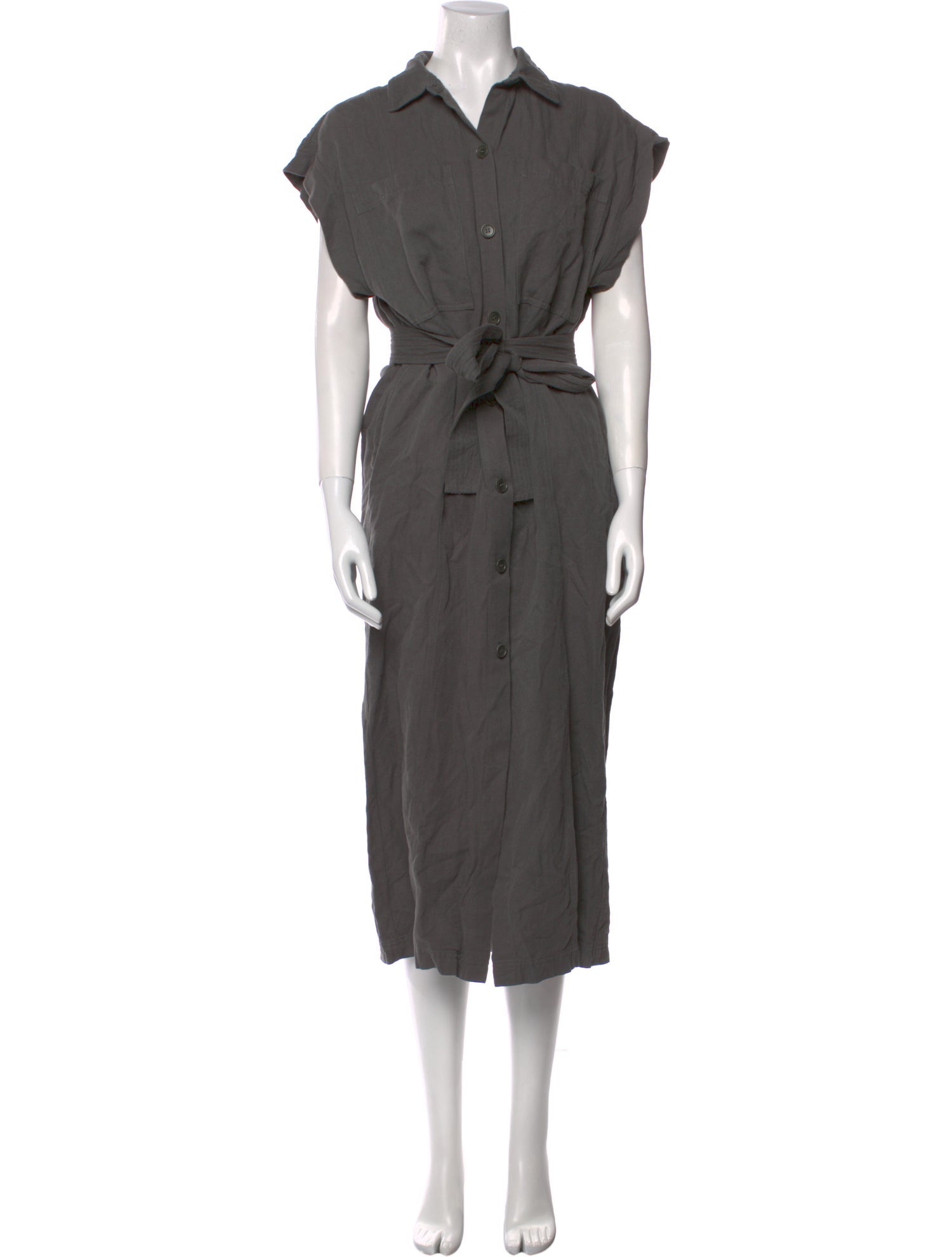 Apiece Apart Linen Midi Length Dress