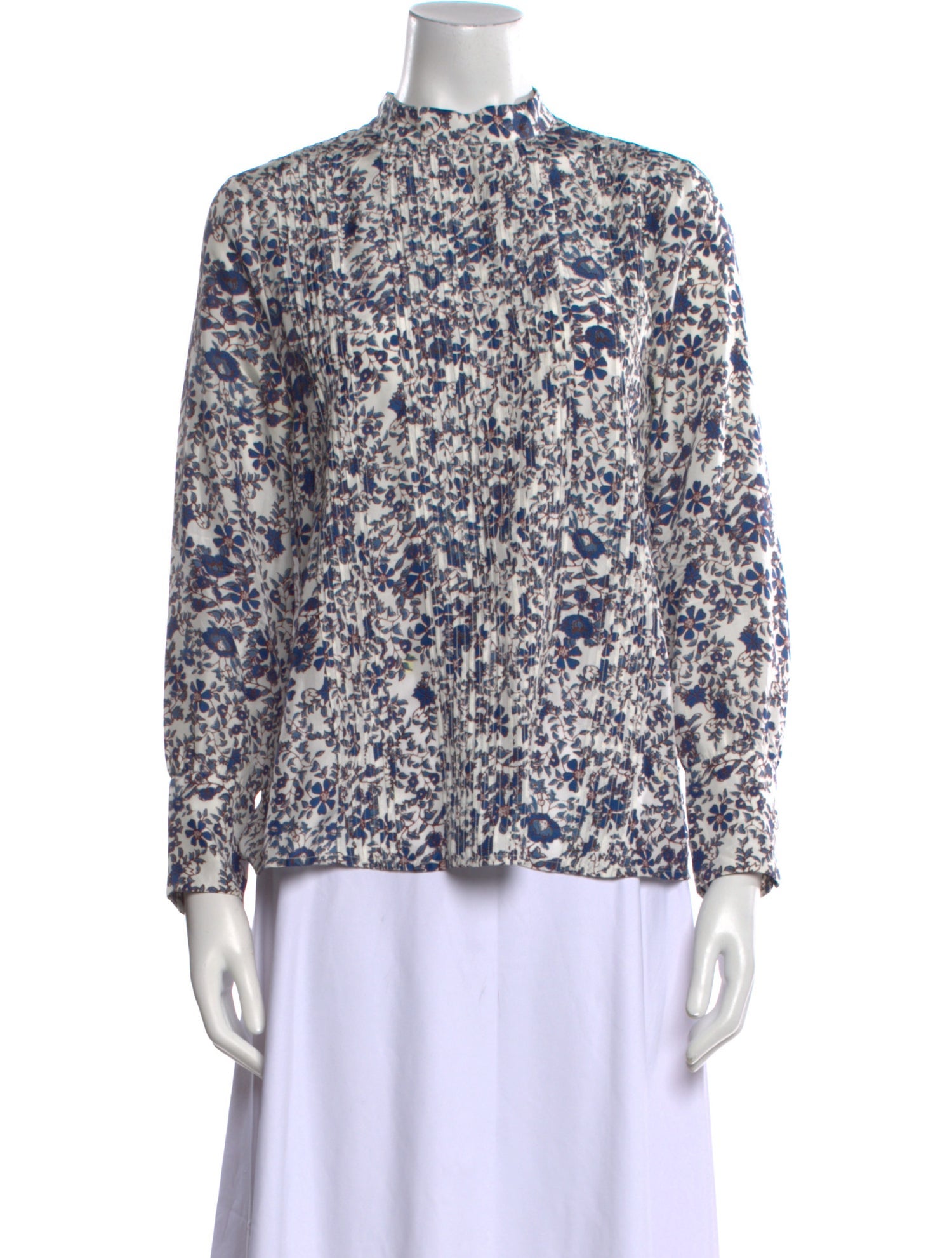 Apiece Apart Silk Printed Blouse