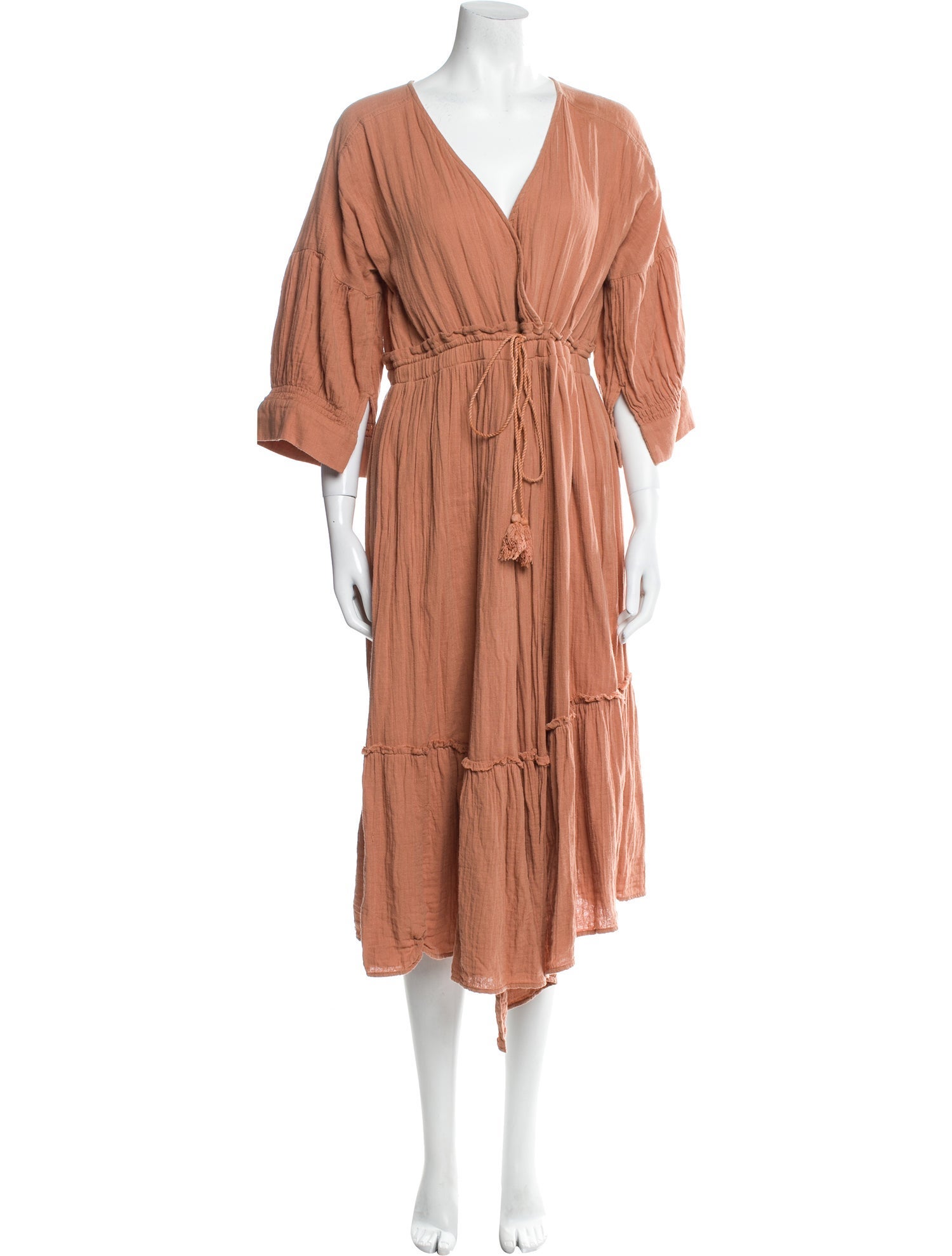 Apiece Apart V-Neck Knee-Length Dress