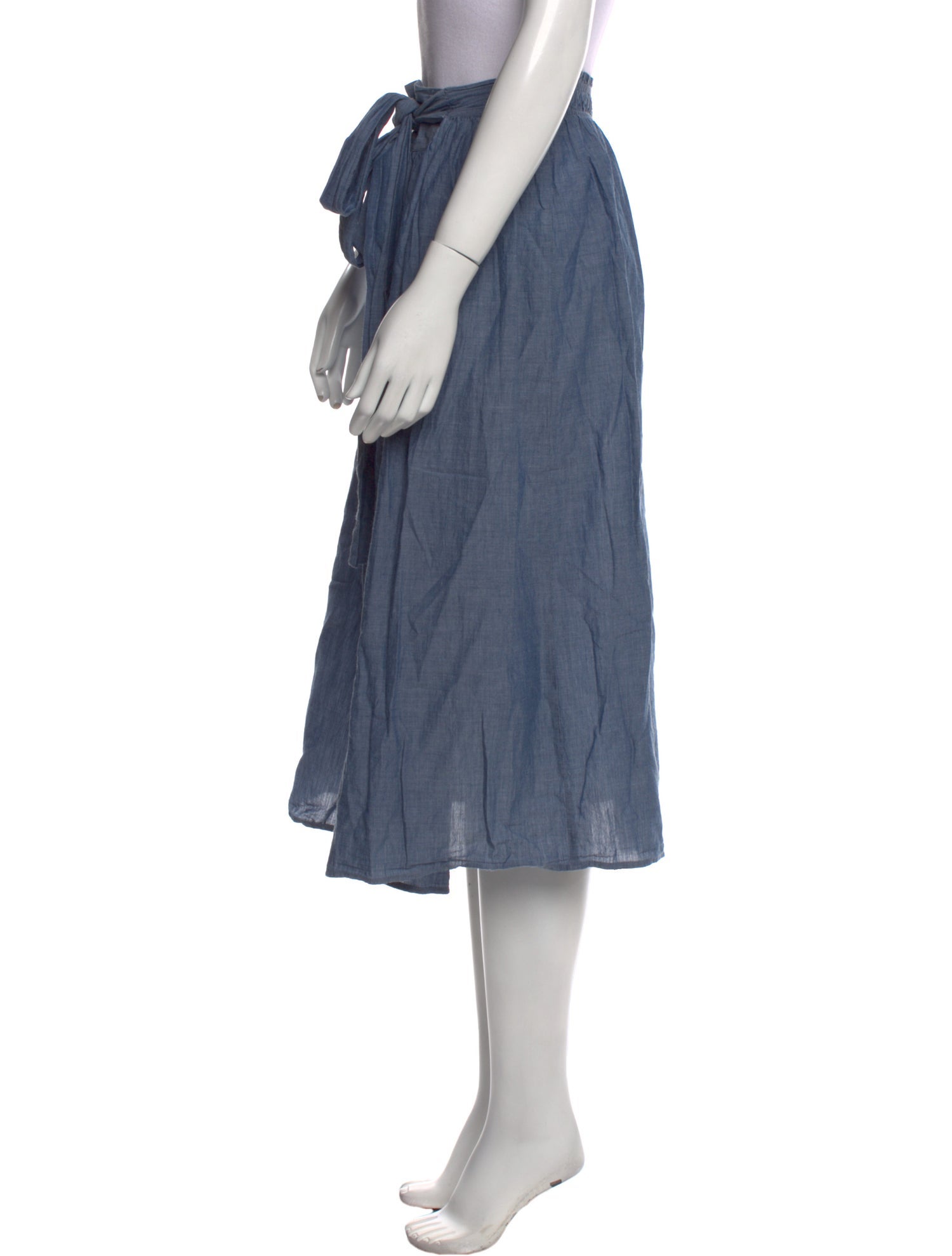 Apiece Apart Pleated Accents Midi Length Skirt