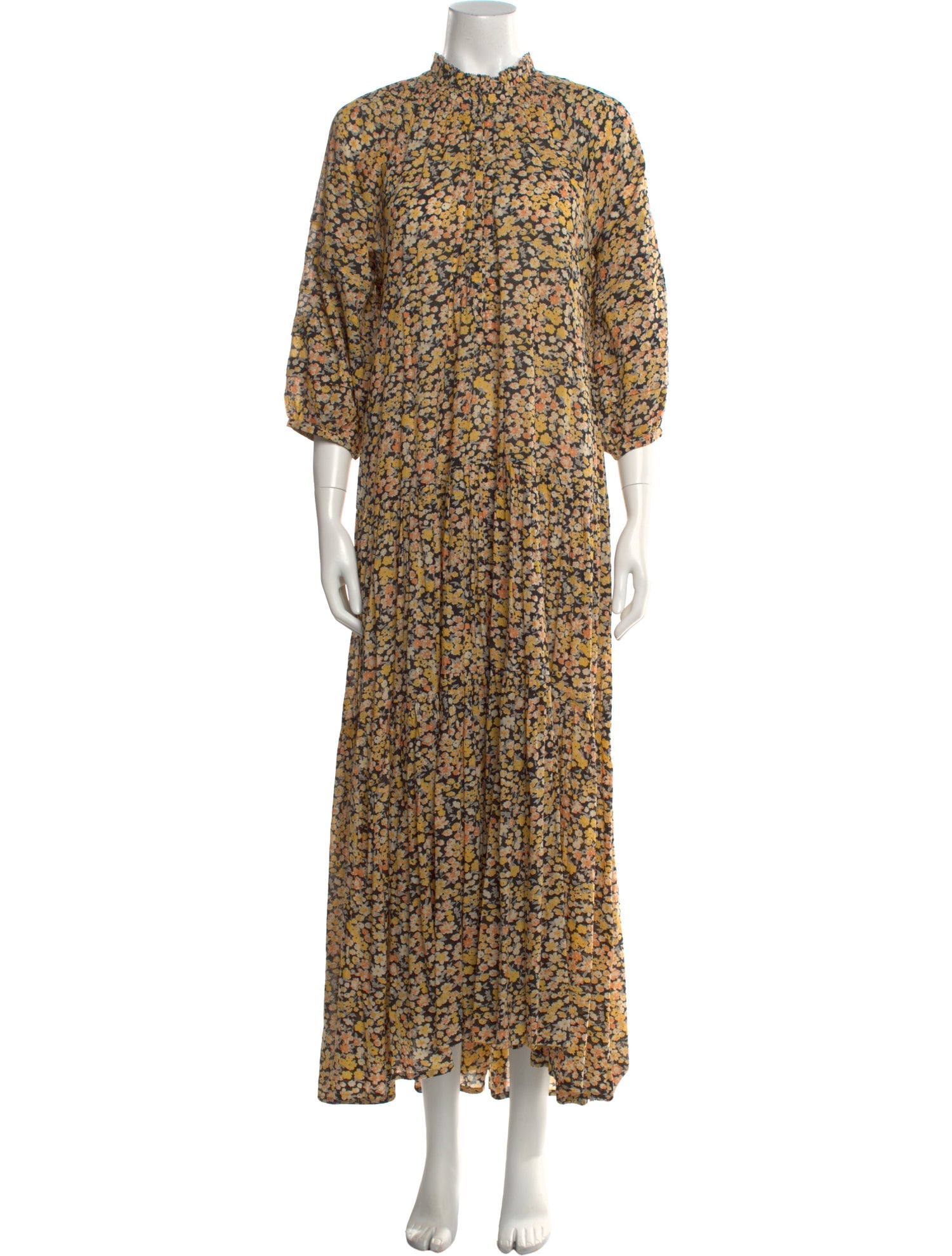 Apiece Apart Floral Print Long Dress