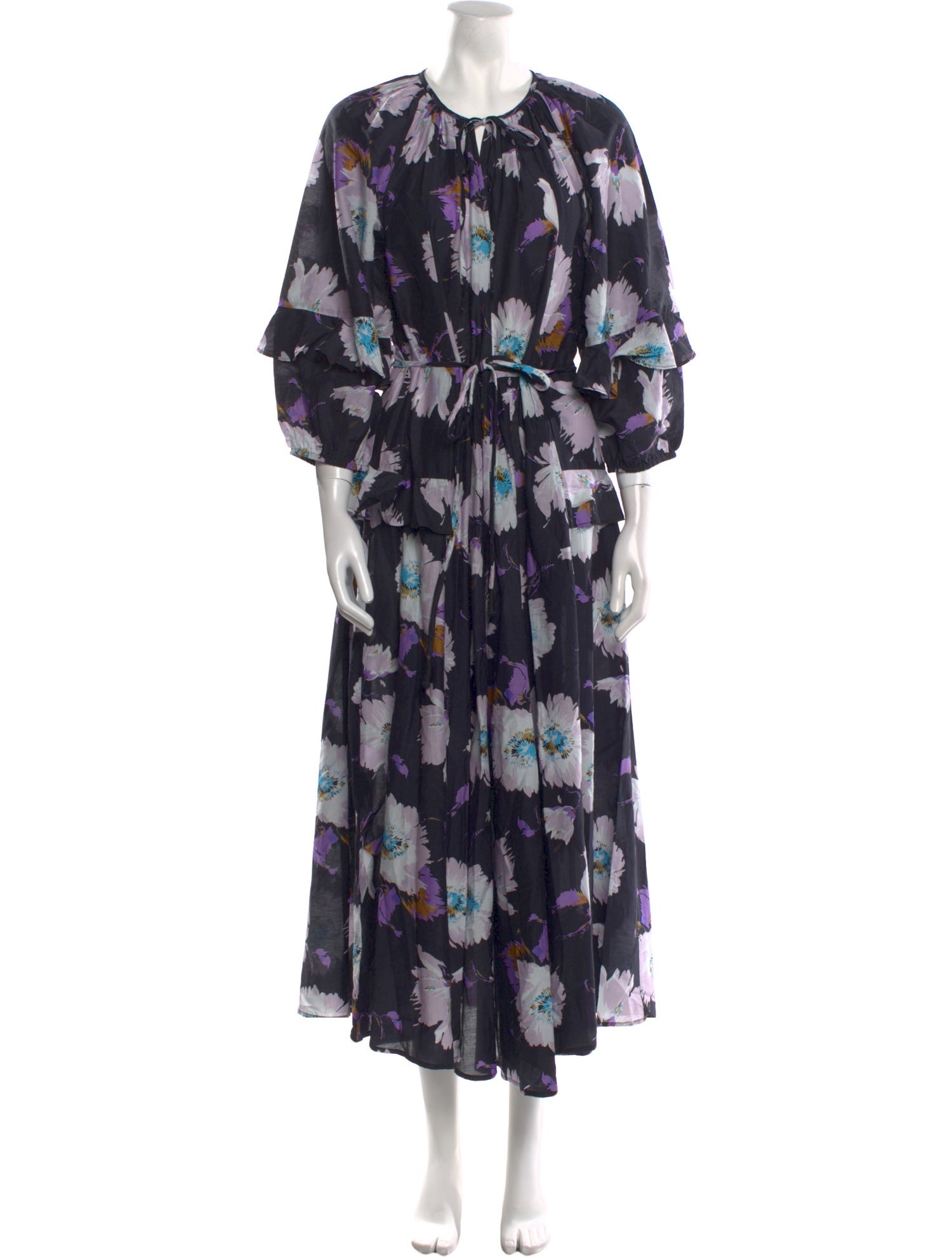 Apiece Apart Floral Print Long Dress