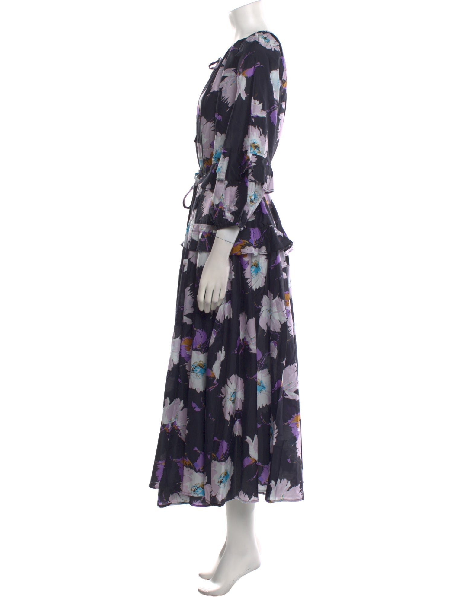 Apiece Apart Floral Print Long Dress