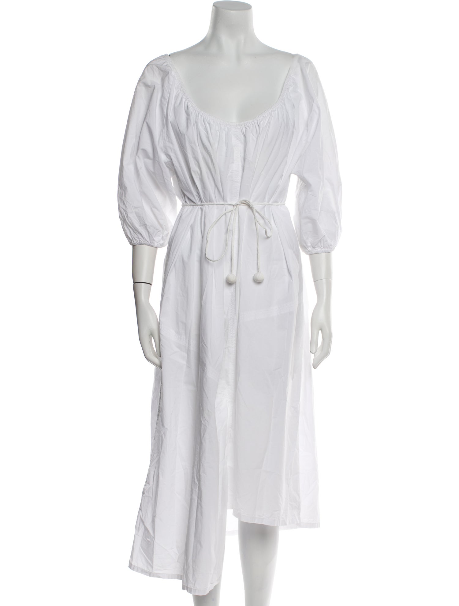 Apiece Apart Scoop Neck Midi Length Dress