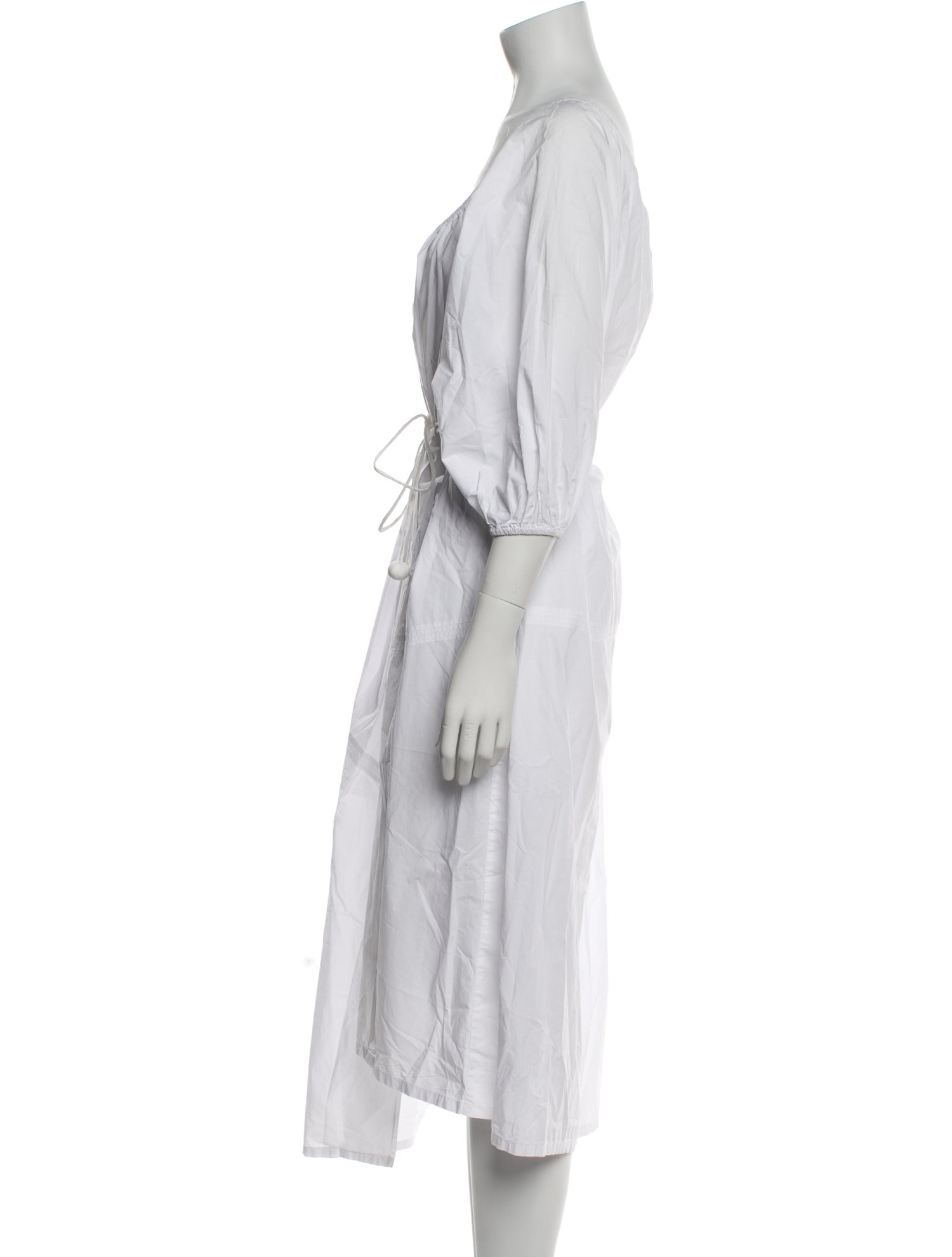 Apiece Apart Scoop Neck Midi Length Dress