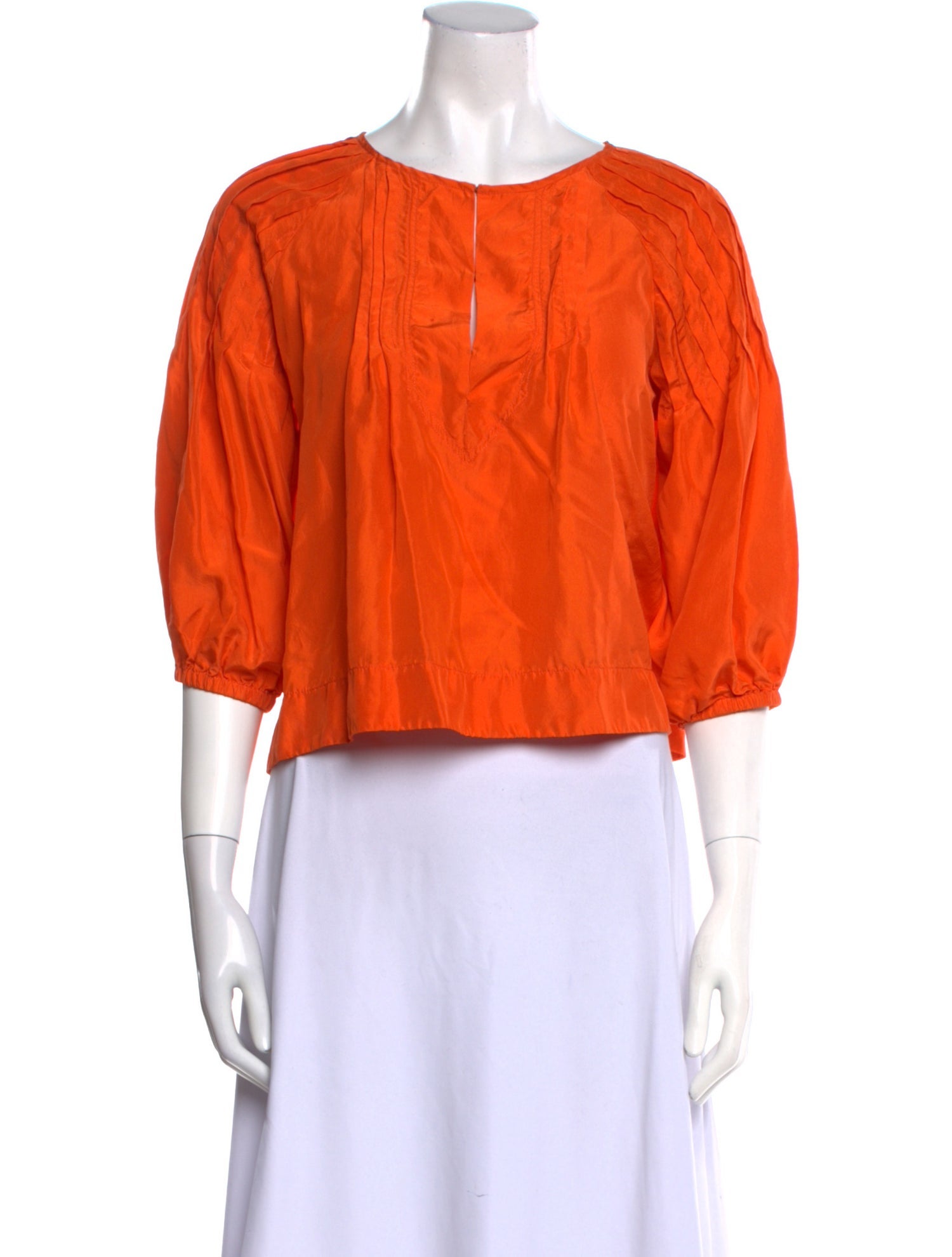 Apiece Apart Silk Scoop Neck Crop Top