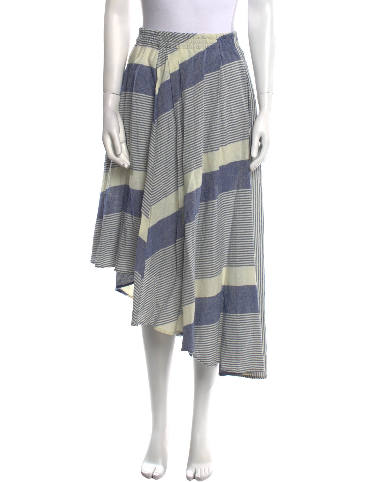 Apiece Apart Striped Midi Length Skirt