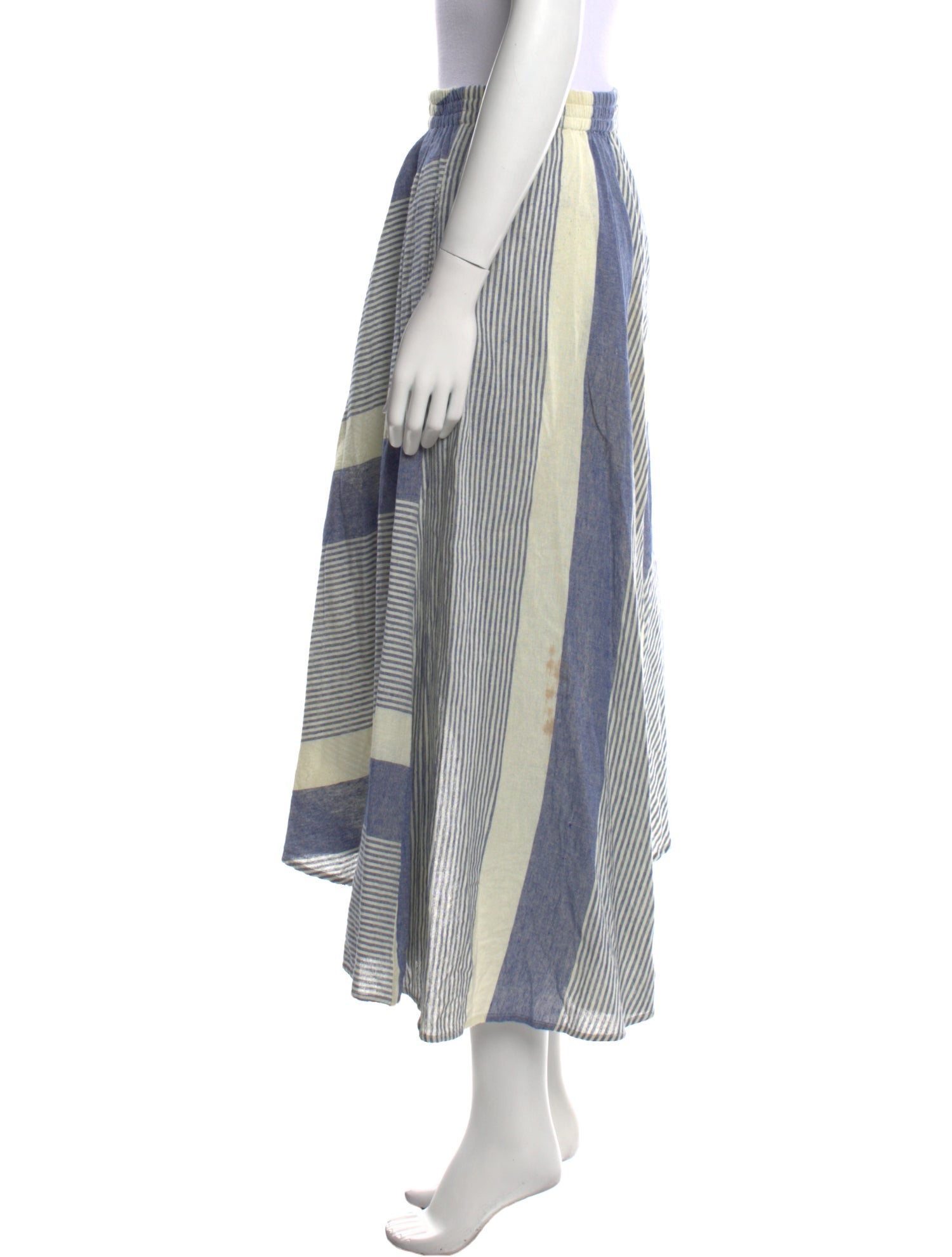 Apiece Apart Striped Midi Length Skirt