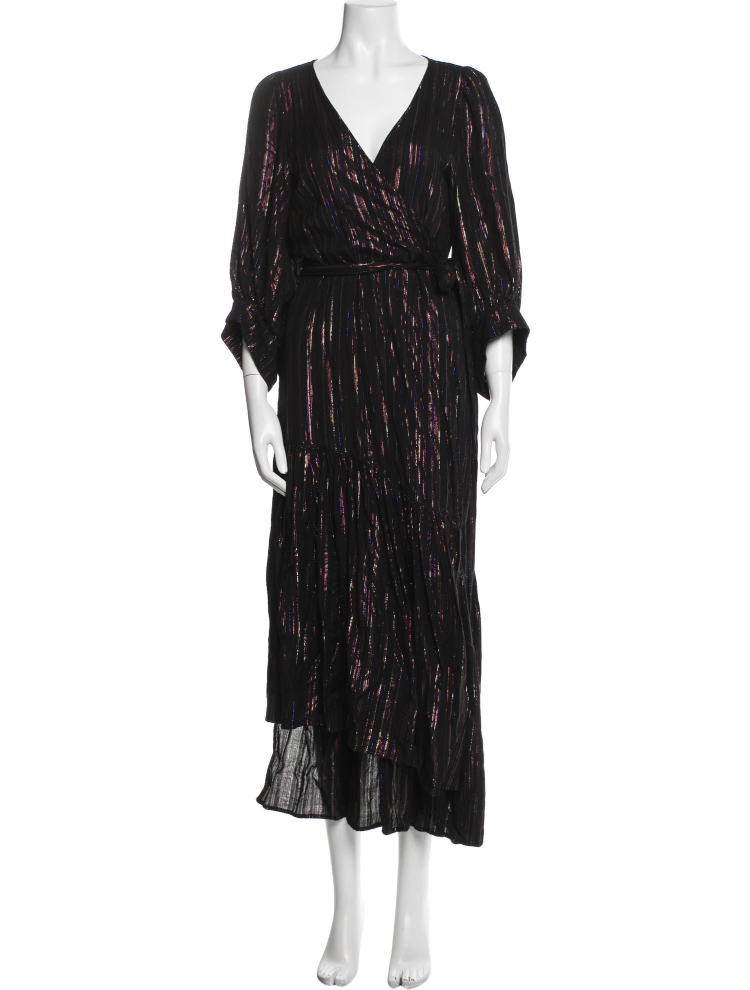 Apiece Apart Striped Midi Length Dress