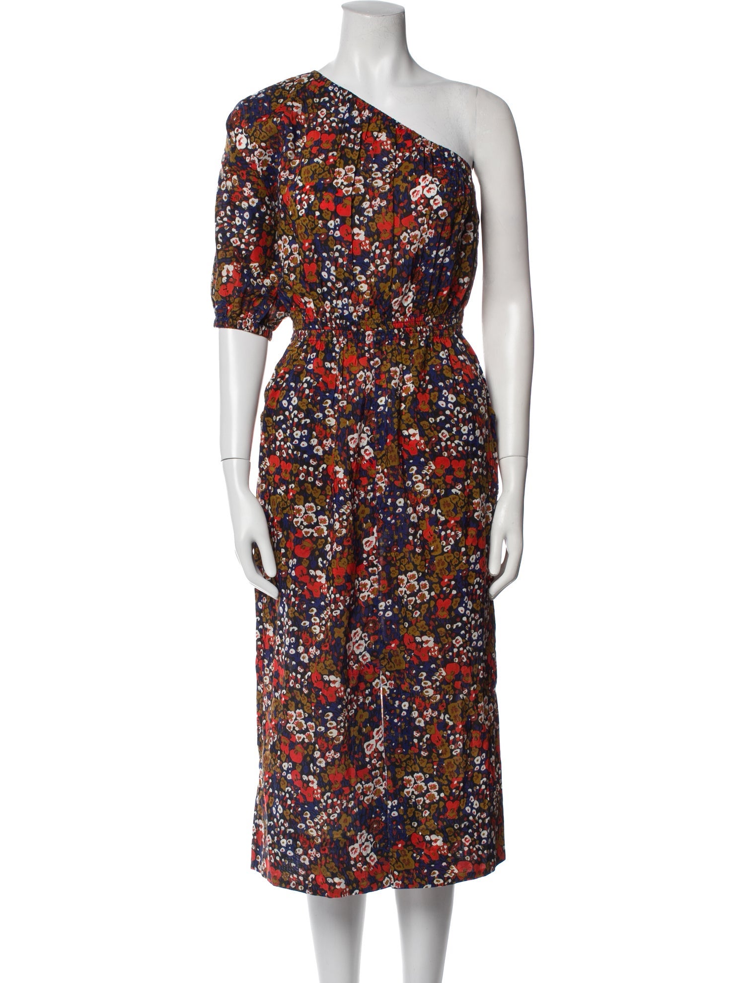 Apiece Apart Floral Print Midi Length Dress