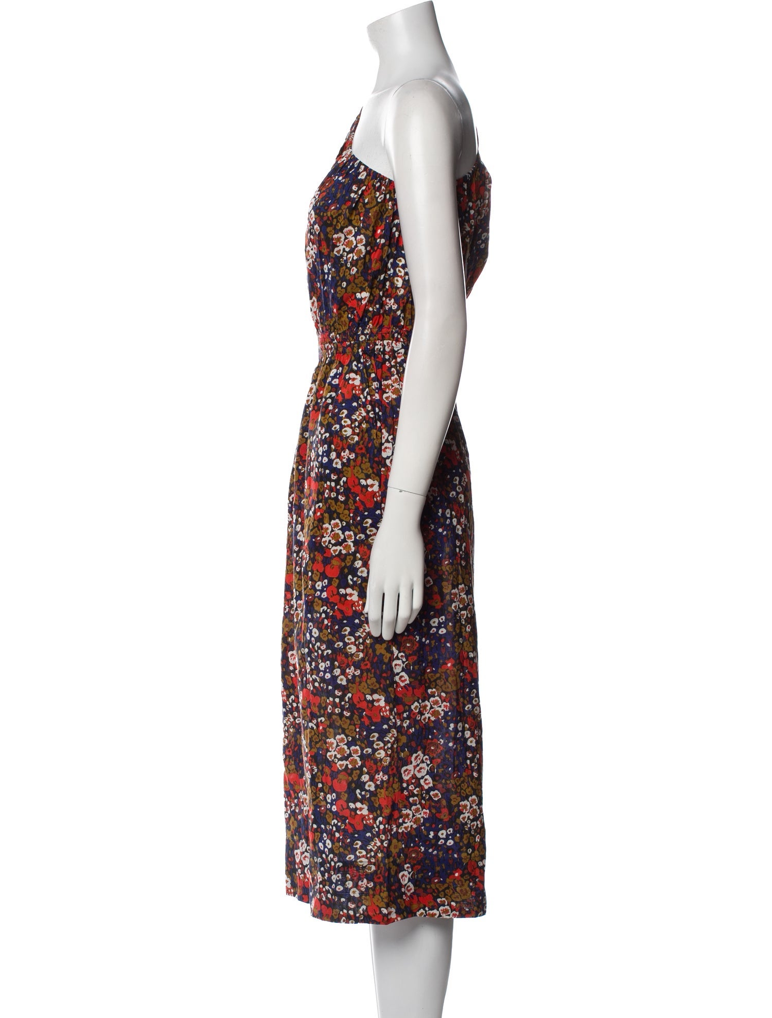 Apiece Apart Floral Print Midi Length Dress