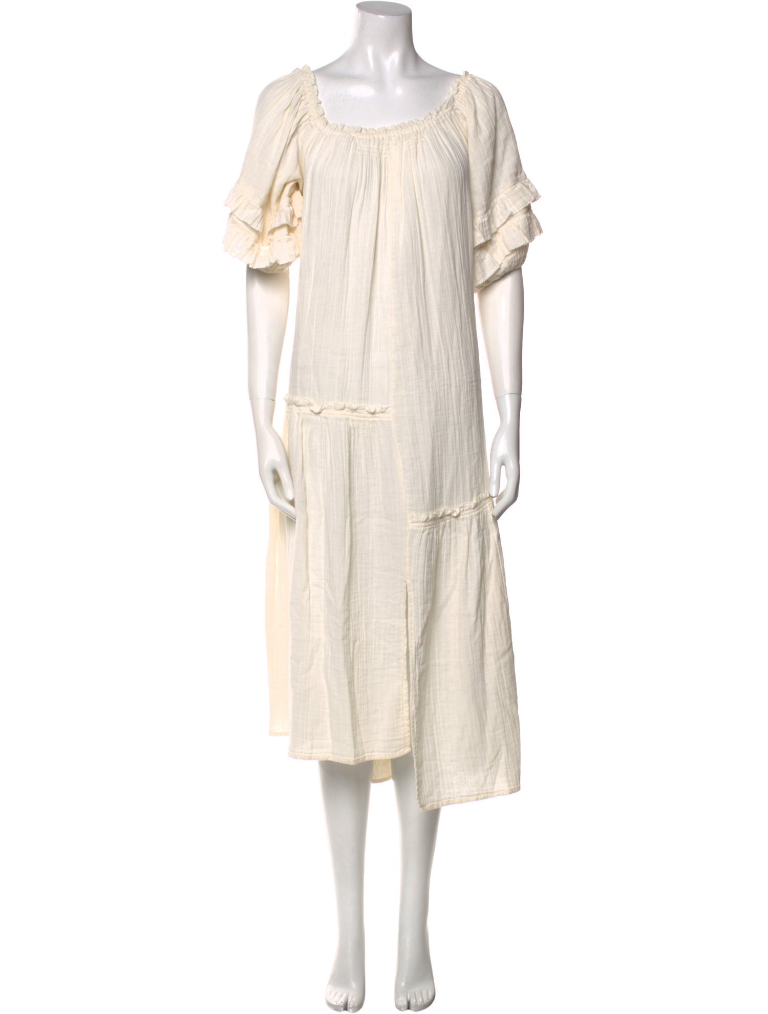 Apiece Apart Scoop Neck Midi Length Dress