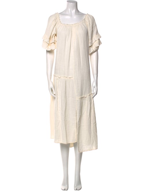 Apiece Apart Scoop Neck Midi Length Dress