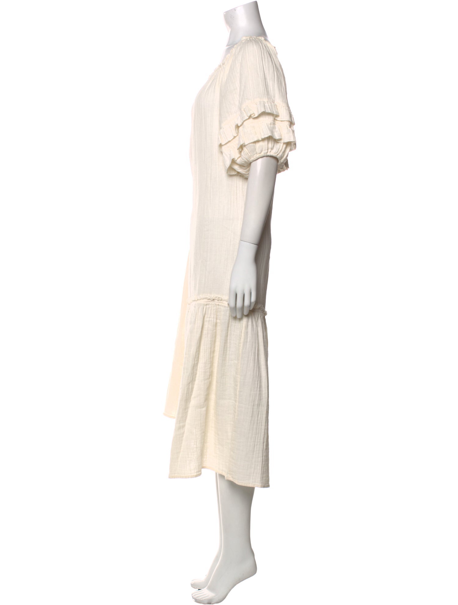 Apiece Apart Scoop Neck Midi Length Dress