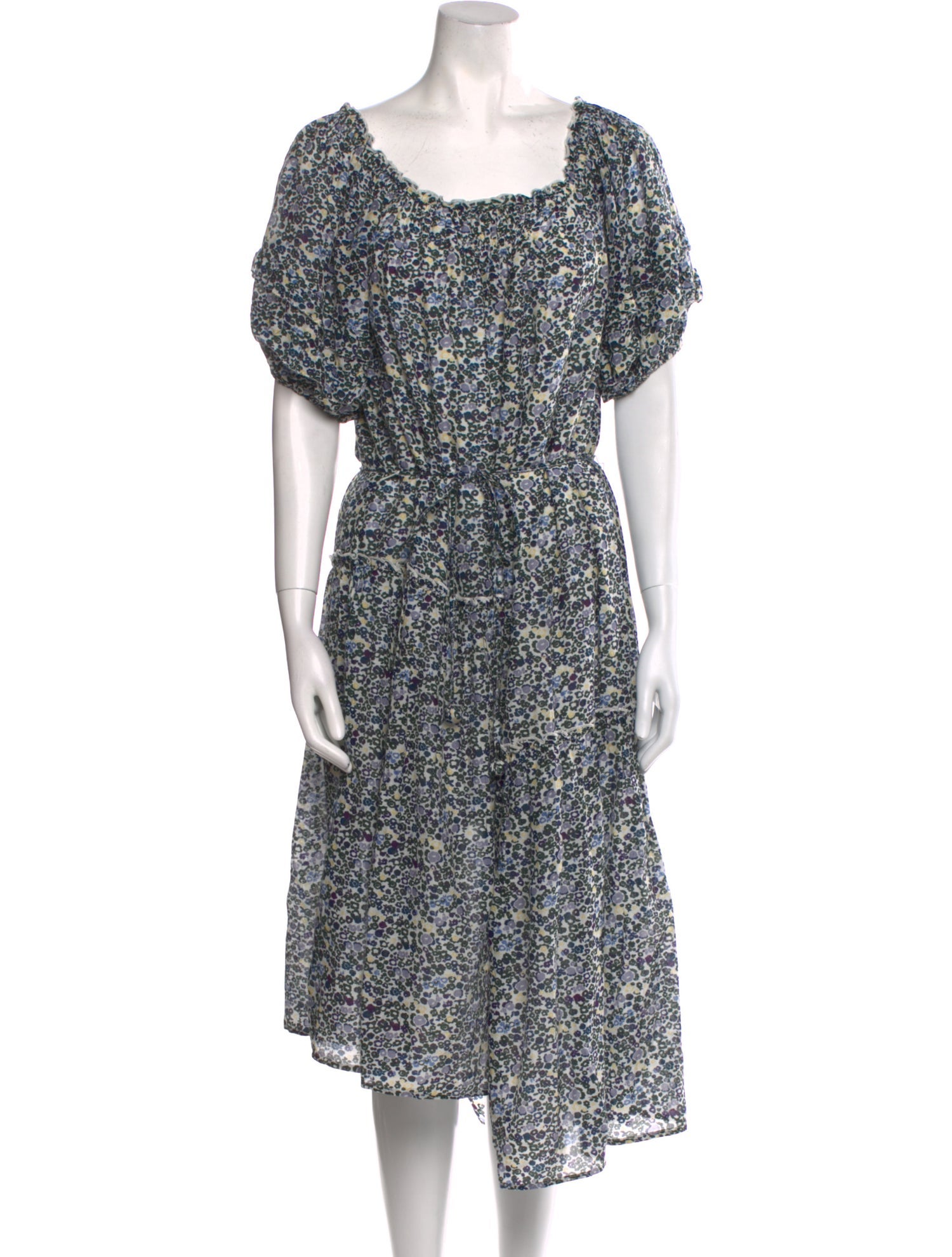 Apiece Apart Floral Print Long Dress