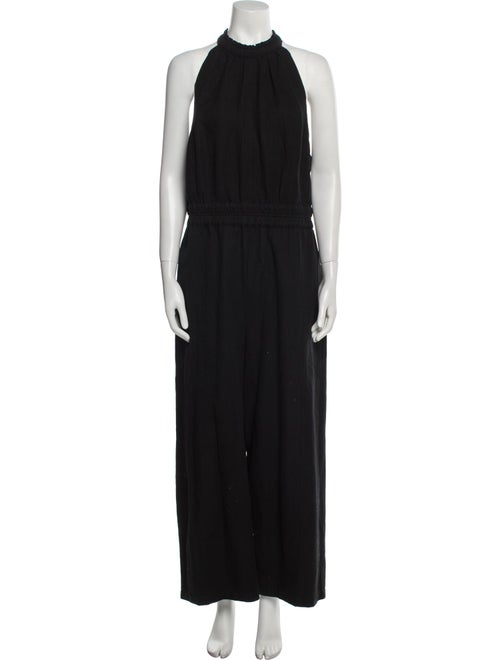 Apiece Apart Linen Mock Neck Jumpsuit