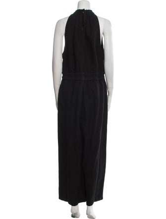 Apiece Apart Linen Mock Neck Jumpsuit