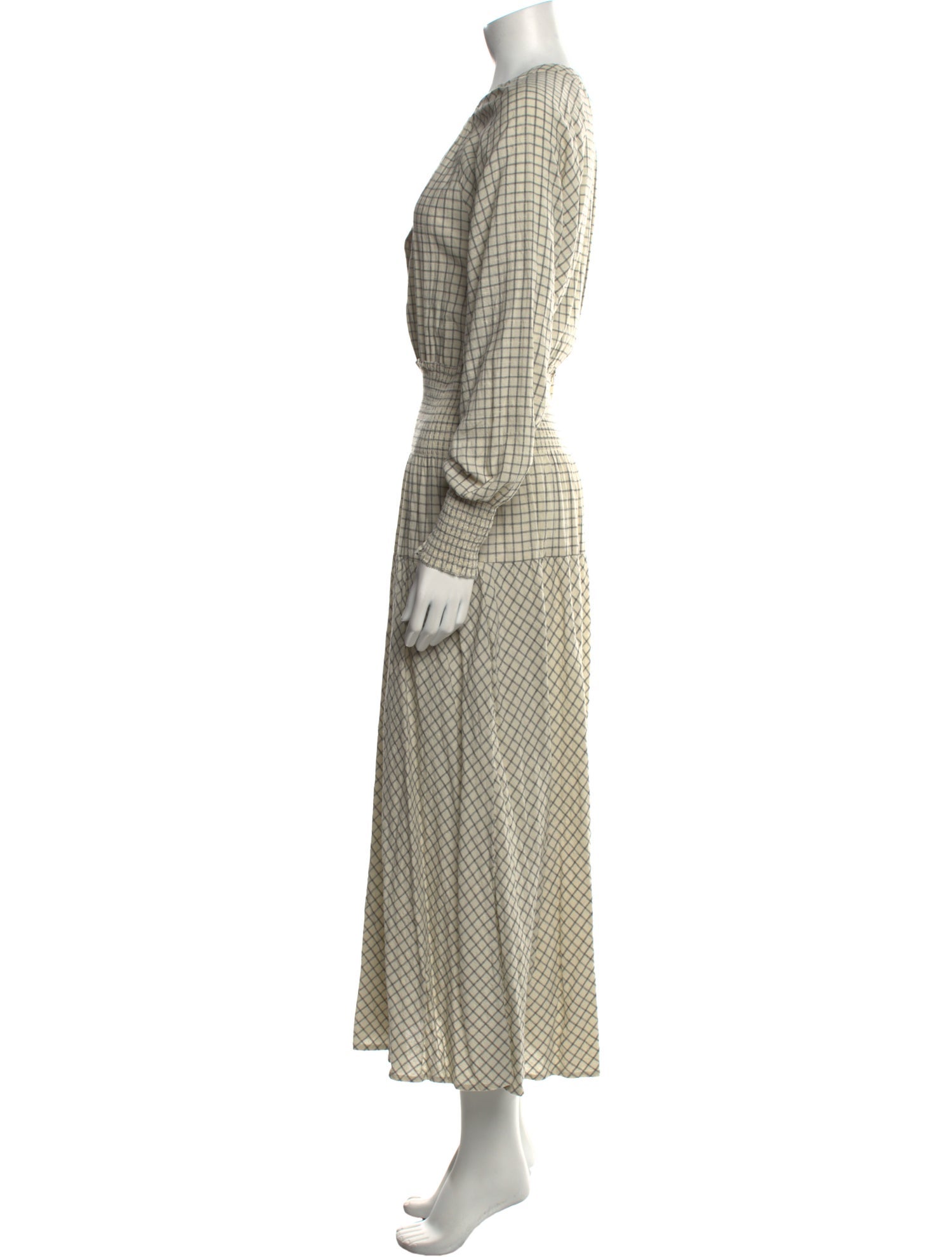 Apiece Apart Plaid Print Long Dress