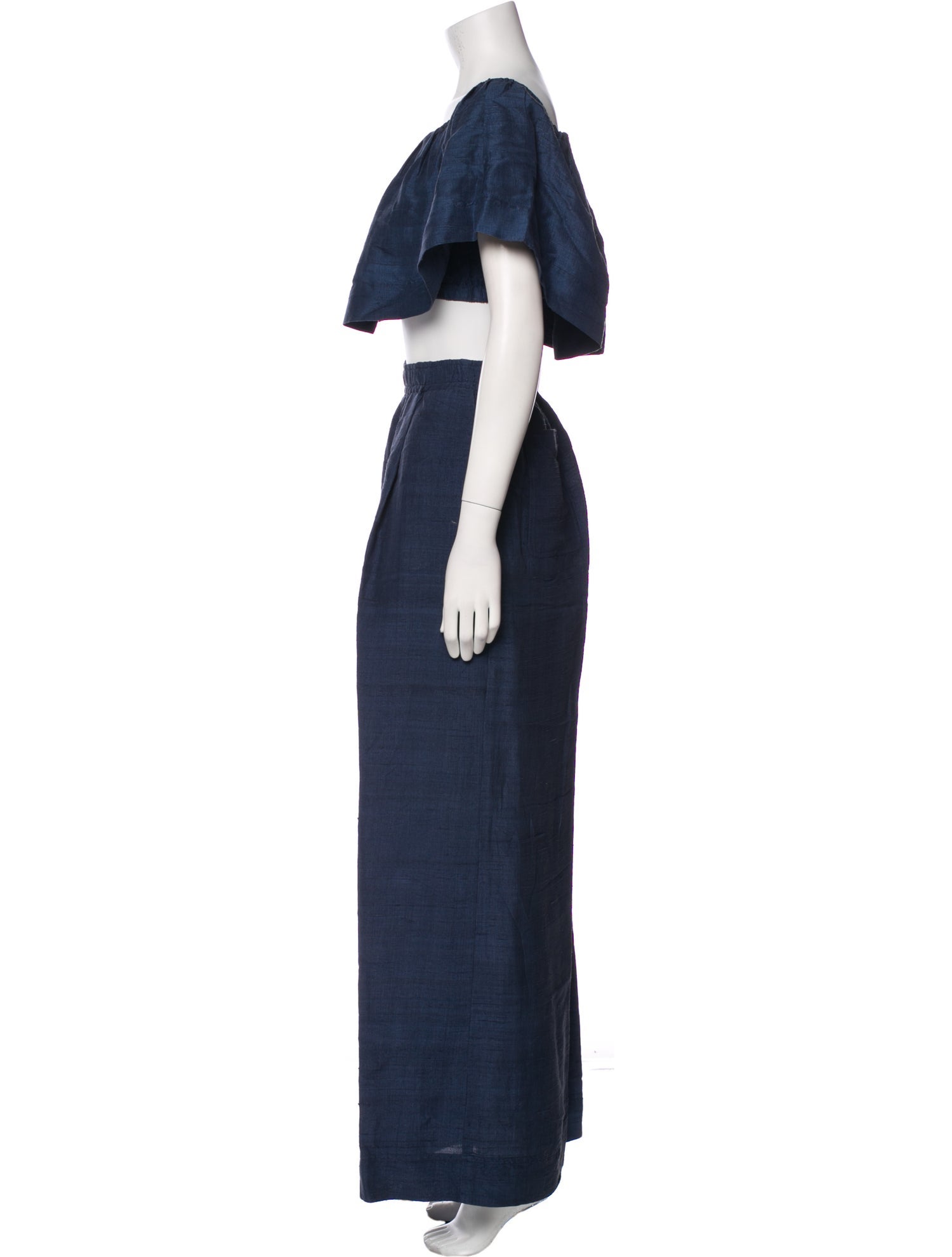 Apiece Apart Silk Ruffle Embellishment Pant Set