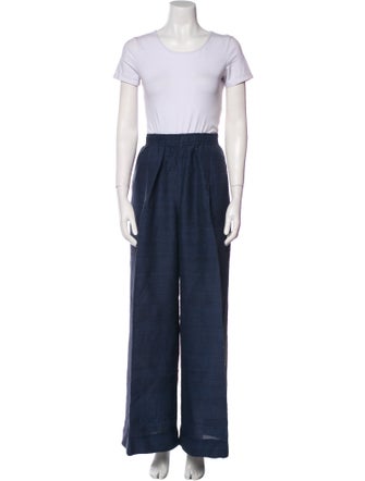 Apiece Apart Silk Ruffle Embellishment Pant Set