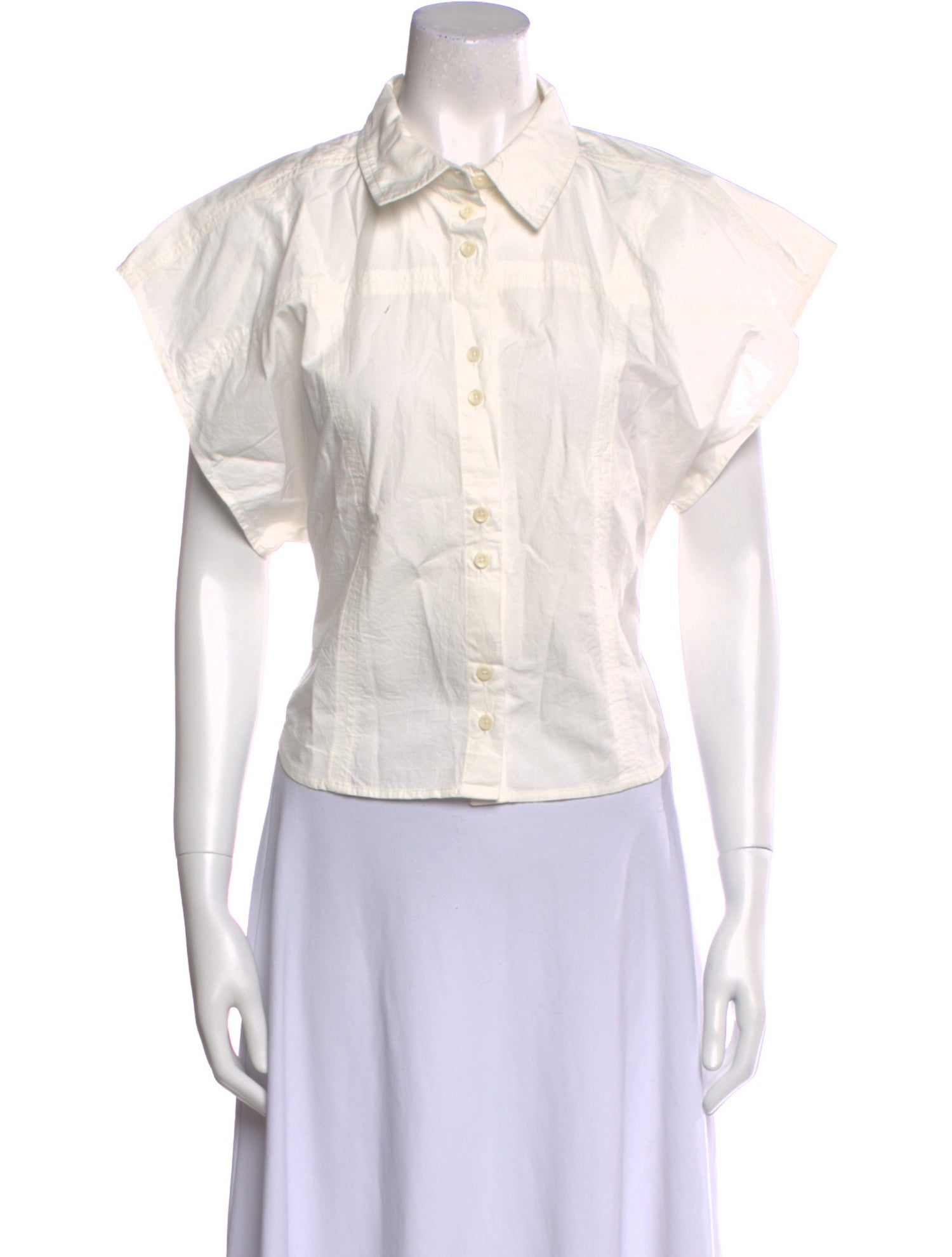 Apiece Apart Short Sleeve Button-Up Top
