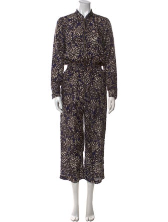 Apiece Apart Printed Mock Neck Jumpsuit