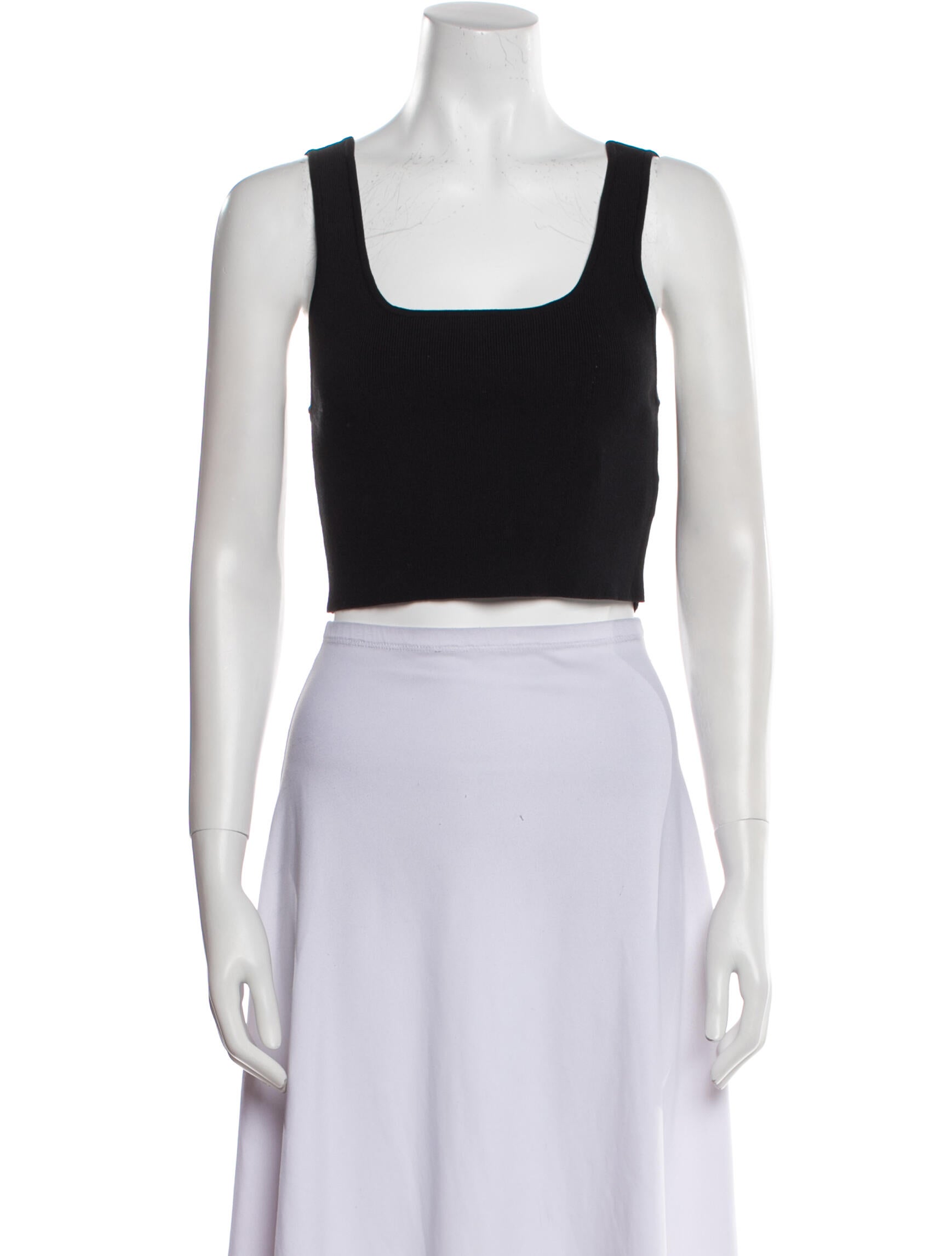 Apiece Apart Square Neckline Sleeveless Crop Top