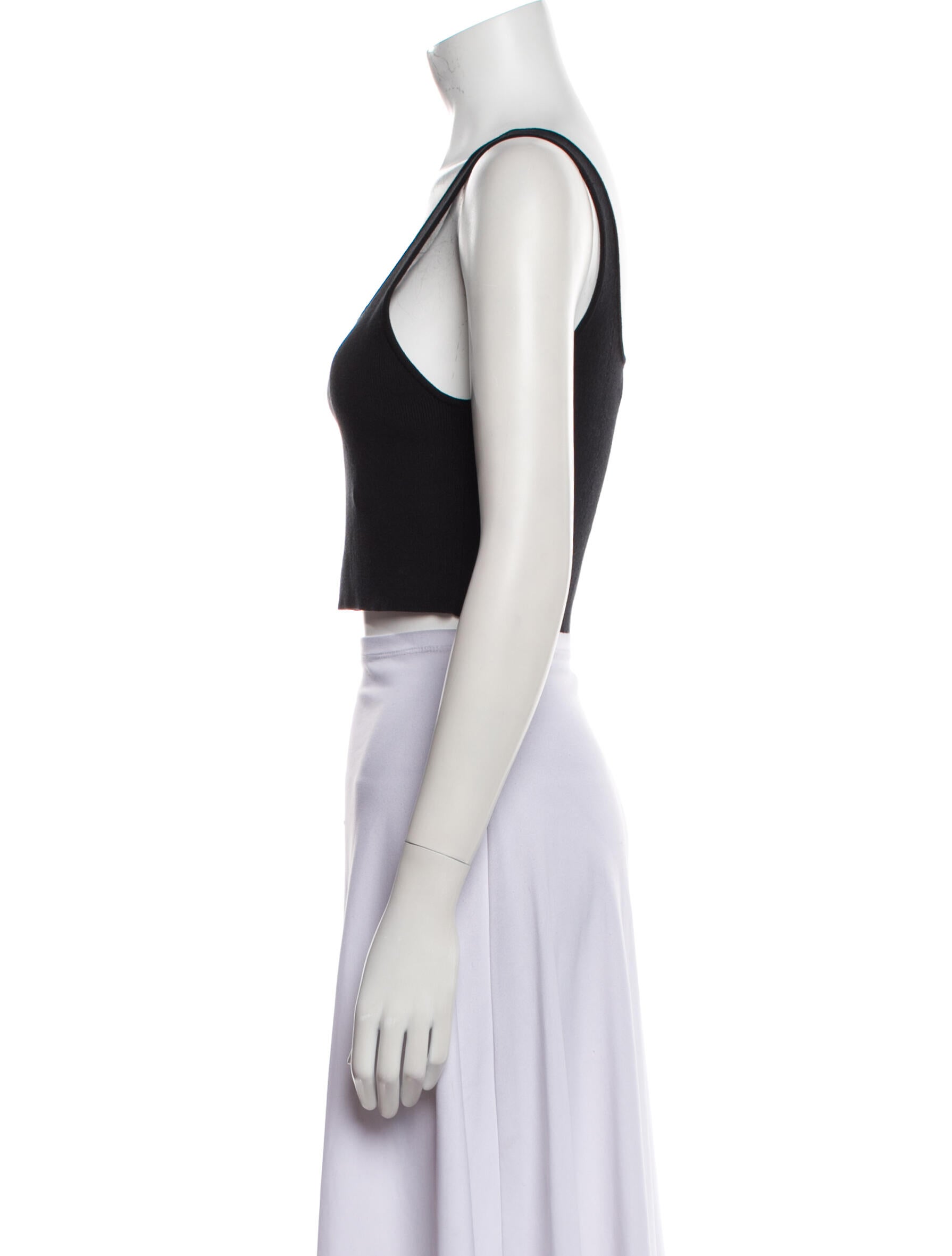 Apiece Apart Square Neckline Sleeveless Crop Top
