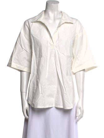 Apiece Apart Short Sleeve Button-Up Top