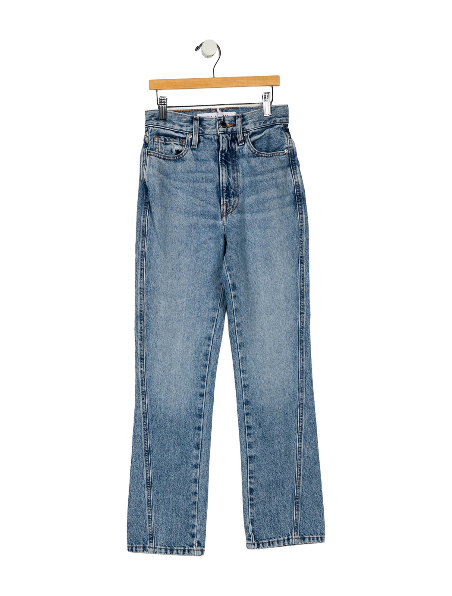 Apiece Apart Mid-Rise Straight Leg Jeans