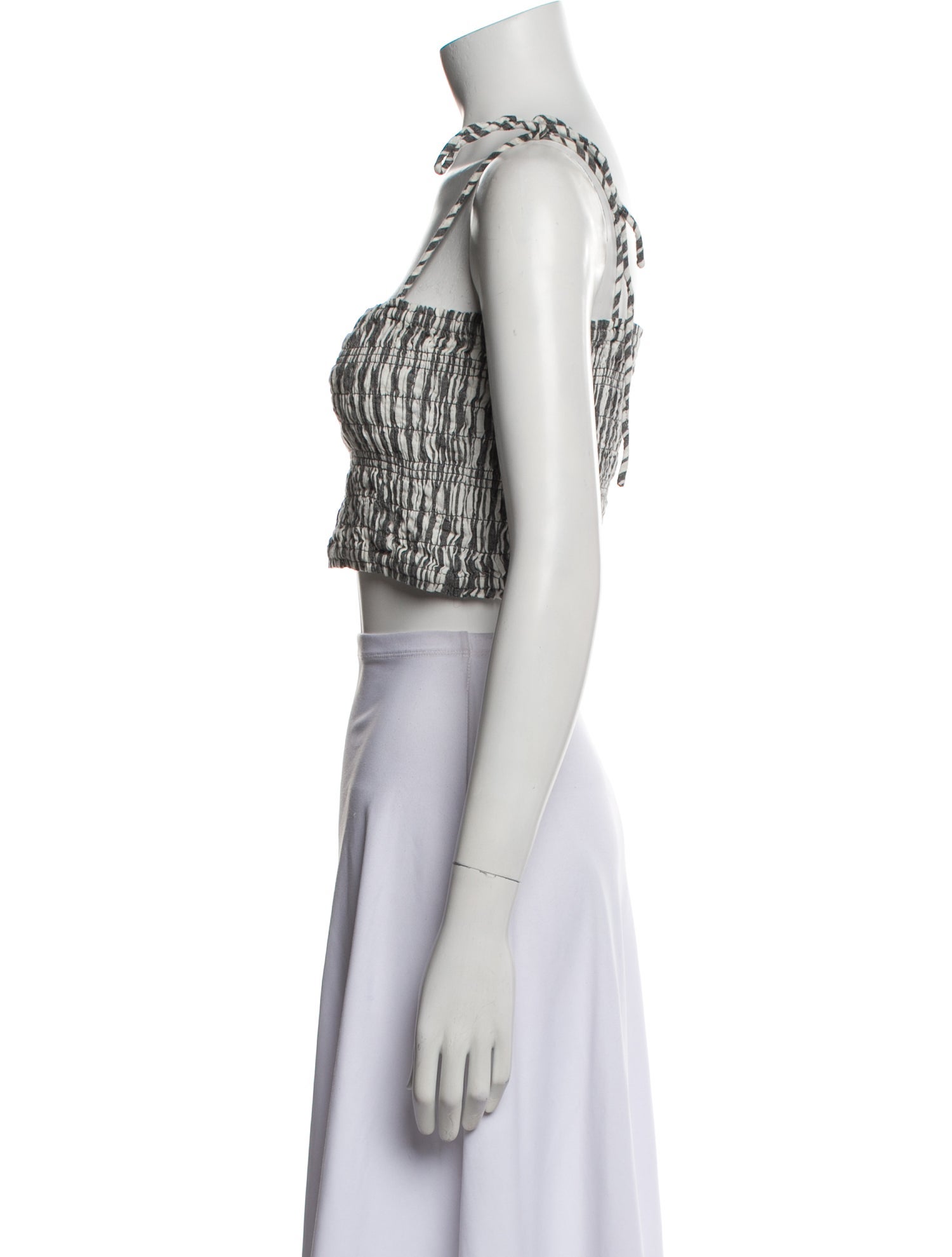 Apiece Apart Striped Square Neckline Crop Top